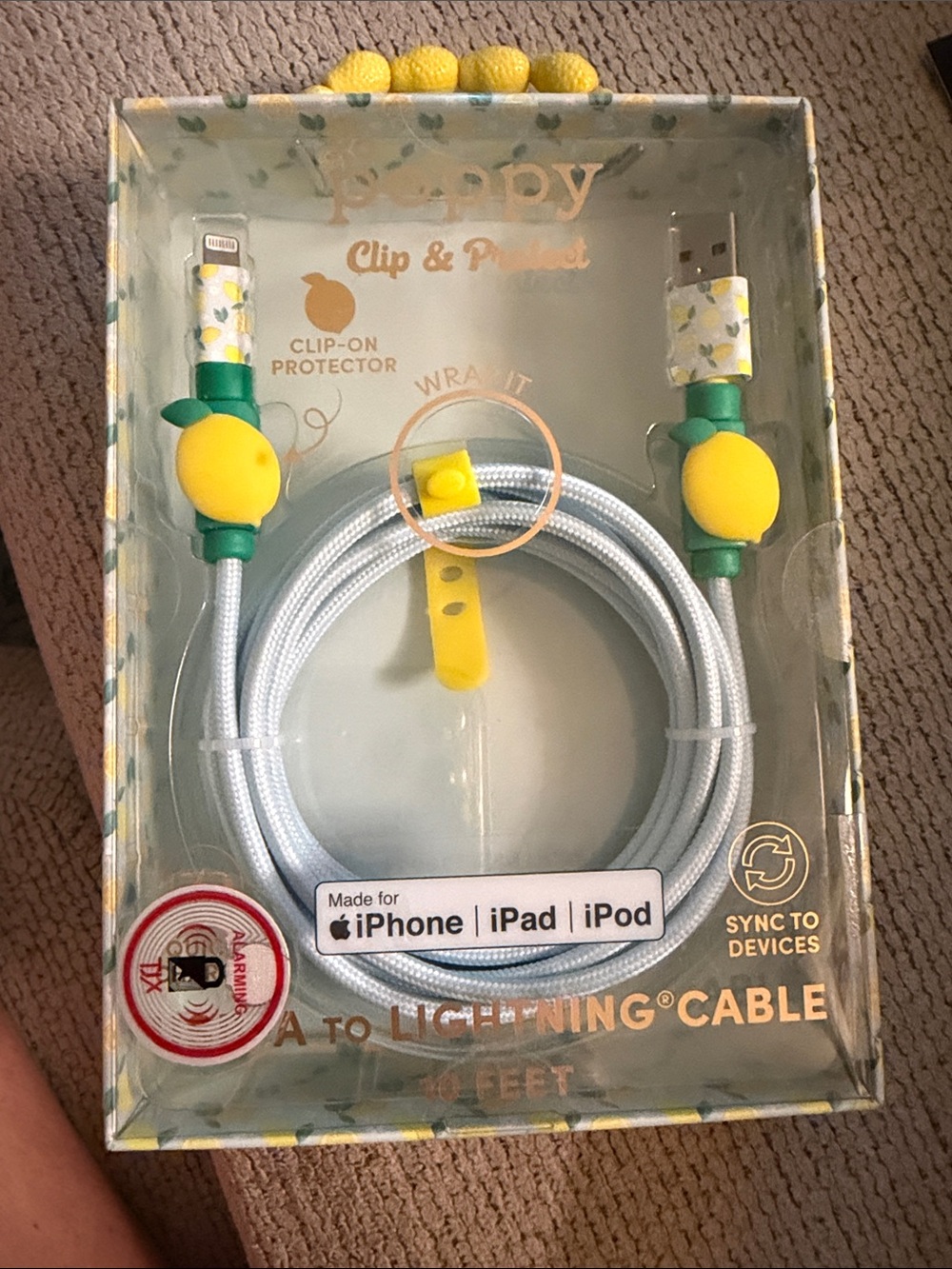 Poppy A to Lightning Cable NWT